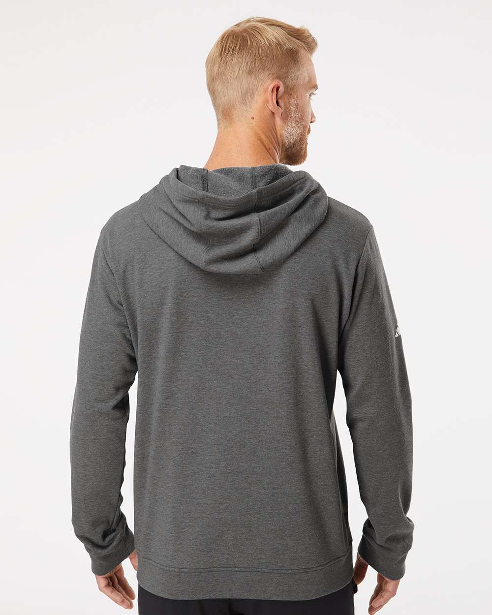Unisex Fleece Hooded Sweatshirt - OnModelBack - B03853682 - Dark Grey Heather