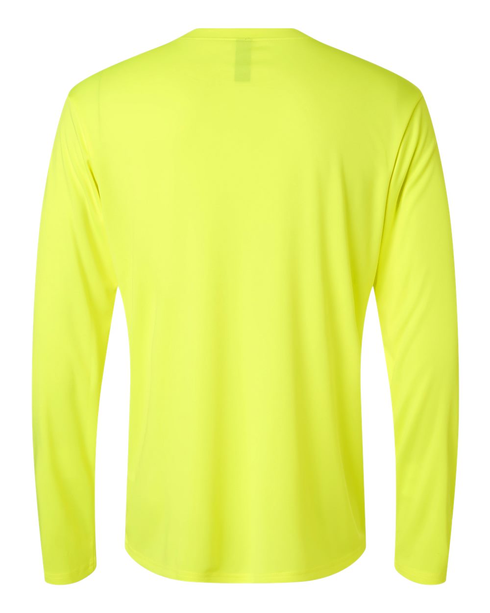 Unisex Pro-Lock Performance Long Sleeve T-Shirt - Back - B00496182 - Neon Yellow