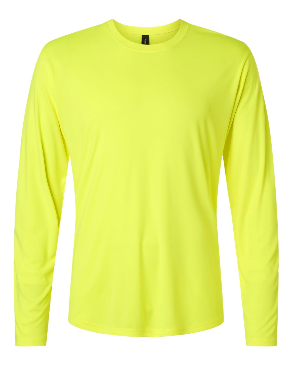 Unisex Pro-Lock Performance Long Sleeve T-Shirt - Front - B00496182 - Neon Yellow