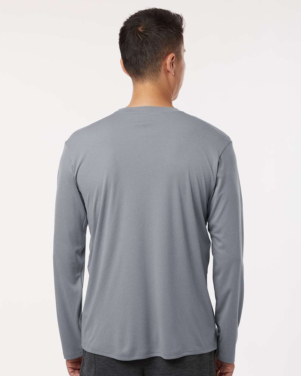 Unisex Pro-Lock Performance Long Sleeve T-Shirt - OnModelBack - B00496092 - Heather Steel