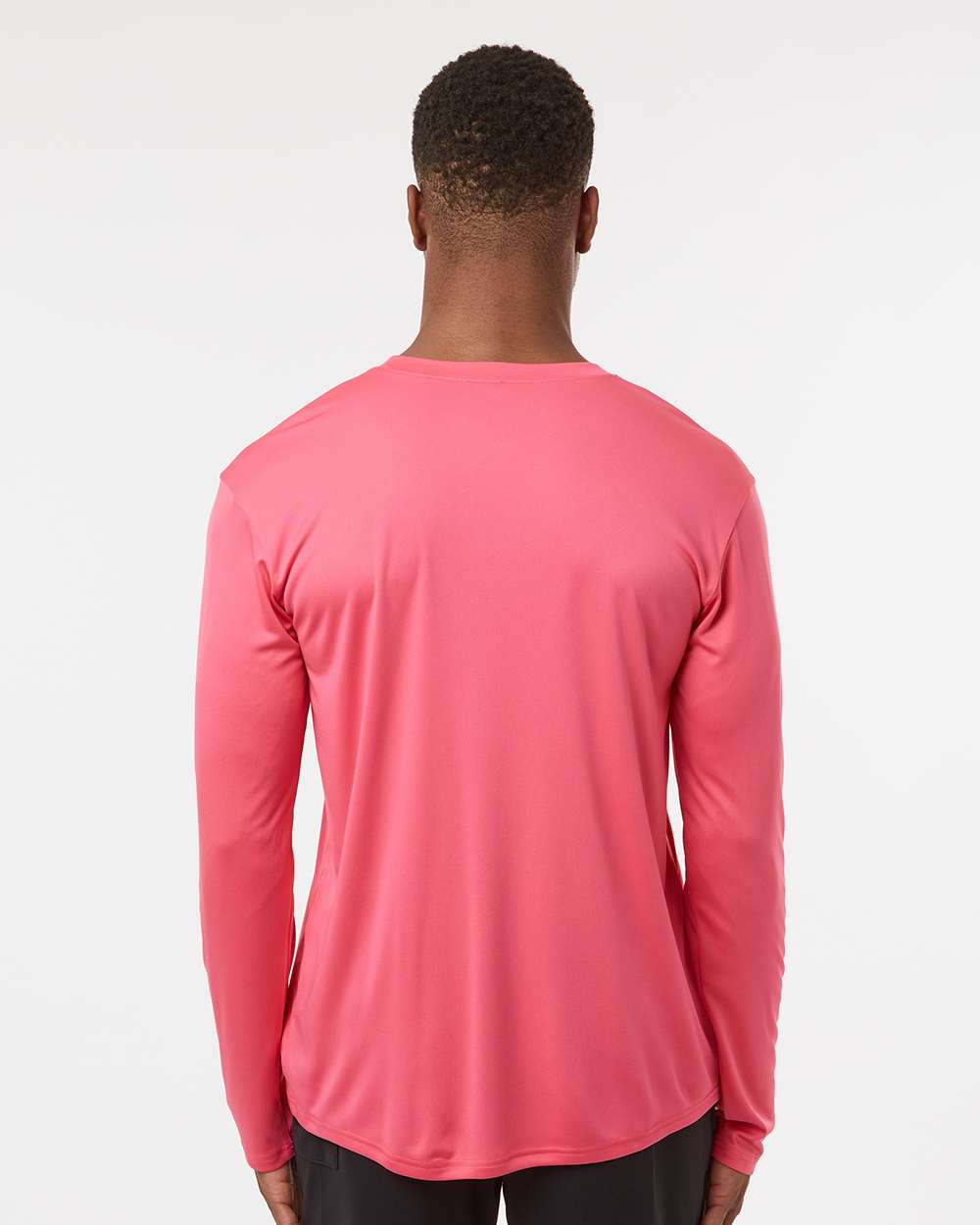 Unisex Pro-Lock Performance Long Sleeve T-Shirt - OnModelBack - B00496302 - Bright Pink