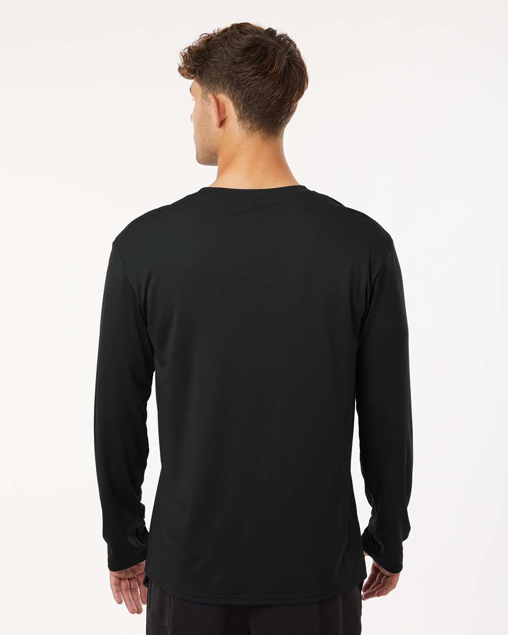 Unisex Pro-Lock Performance Long Sleeve T-Shirt - OnModelBack - B00496502 - Black