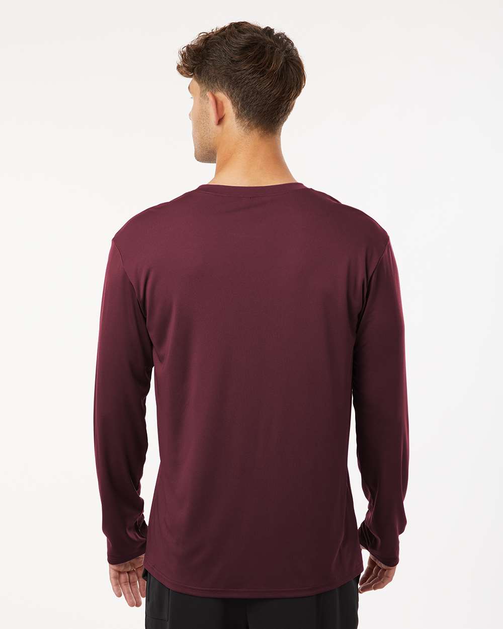 Unisex Pro-Lock Performance Long Sleeve T-Shirt - OnModelBack - B00496532 - Maroon