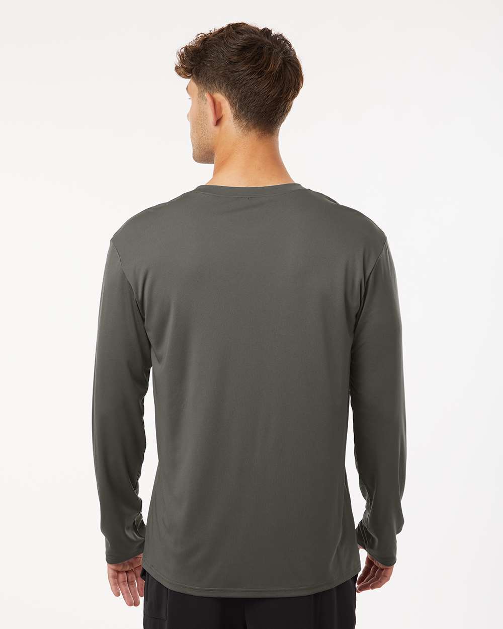 Unisex Pro-Lock Performance Long Sleeve T-Shirt - OnModelBack - B00496592 - Charcoal