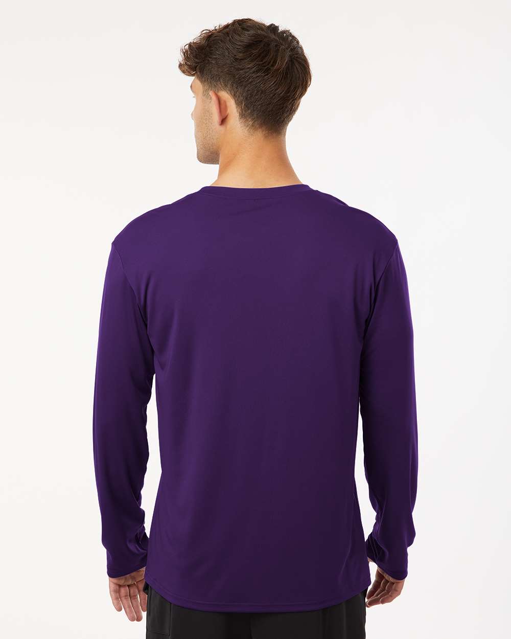 Unisex Pro-Lock Performance Long Sleeve T-Shirt - OnModelBack - B00496672 - Purple