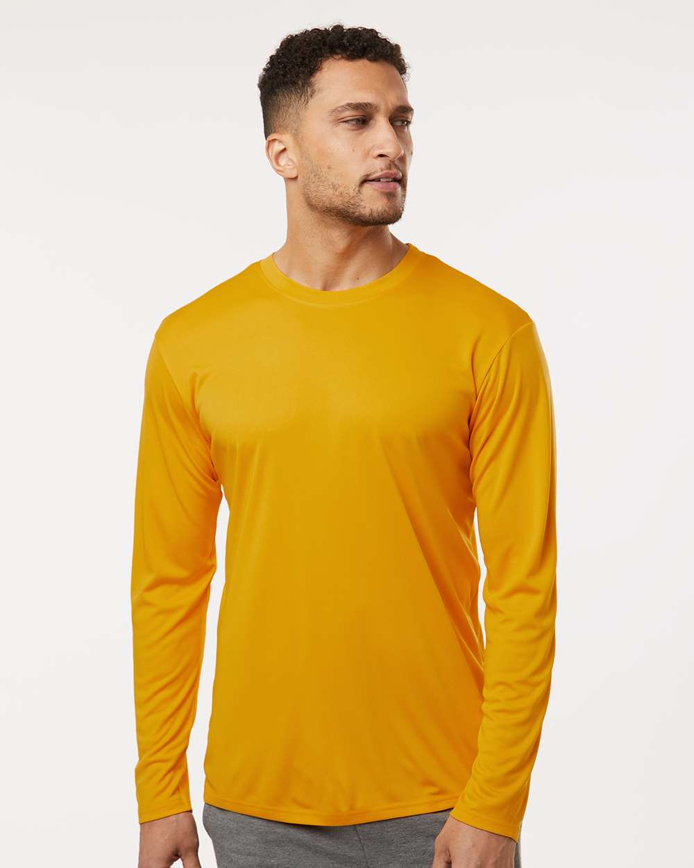 Unisex Pro-Lock Performance Long Sleeve T-Shirt - OnModelFront - B00496122 - Gold