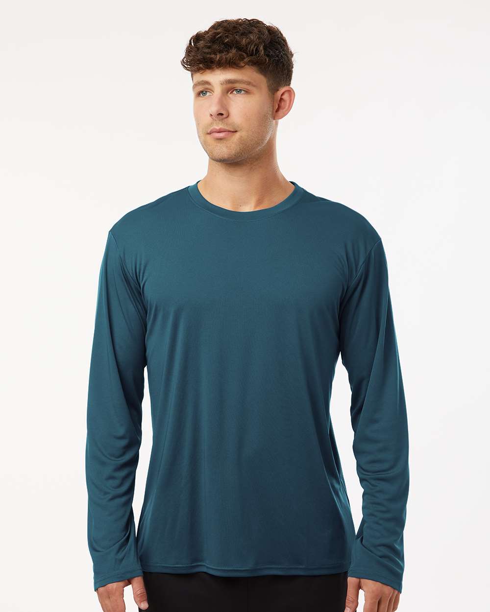 Unisex Pro-Lock Performance Long Sleeve T-Shirt - OnModelFront - B00496252 - Atlantic Blue
