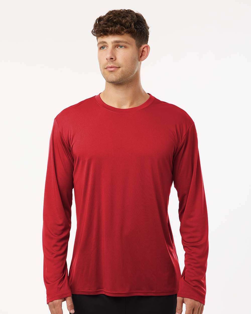 Unisex Pro-Lock Performance Long Sleeve T-Shirt - OnModelFront - B00496702 - Red