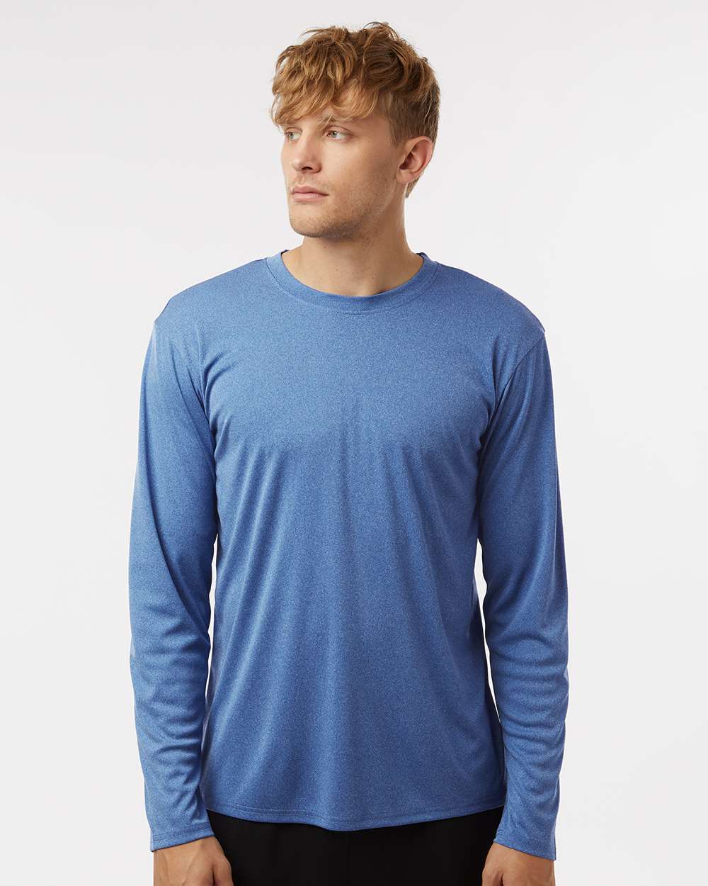 Unisex Pro-Lock Performance Long Sleeve T-Shirt - OnModelFront - B00496752 - Heather Royal