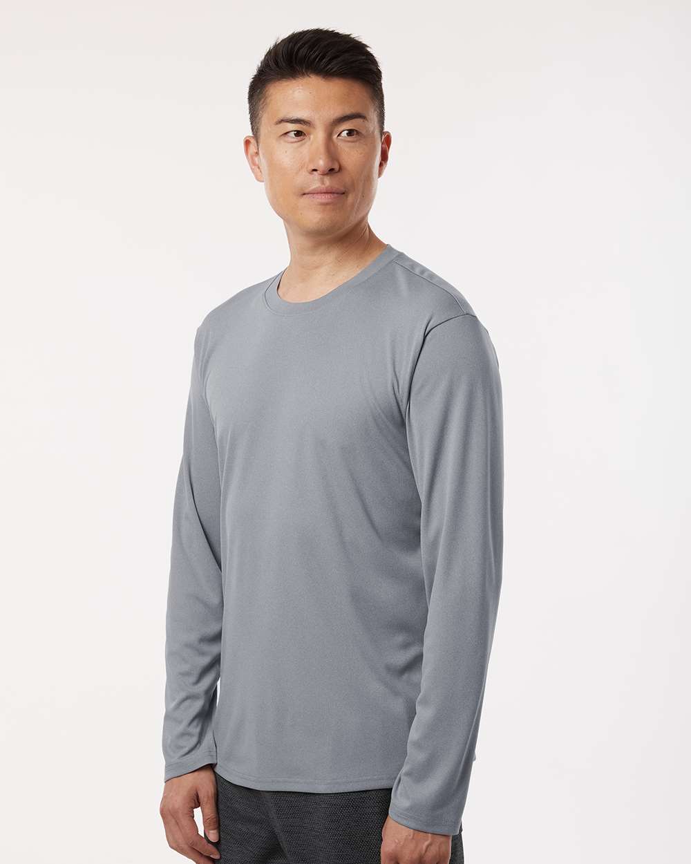 Unisex Pro-Lock Performance Long Sleeve T-Shirt - OnModelSide - B00496092 - Heather Steel