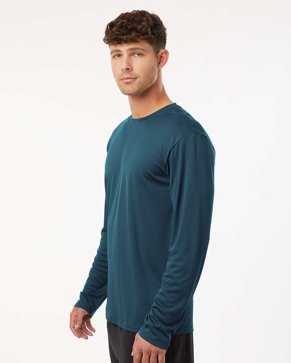 Unisex Pro-Lock Performance Long Sleeve T-Shirt - OnModelSide - B00496252 - Atlantic Blue
