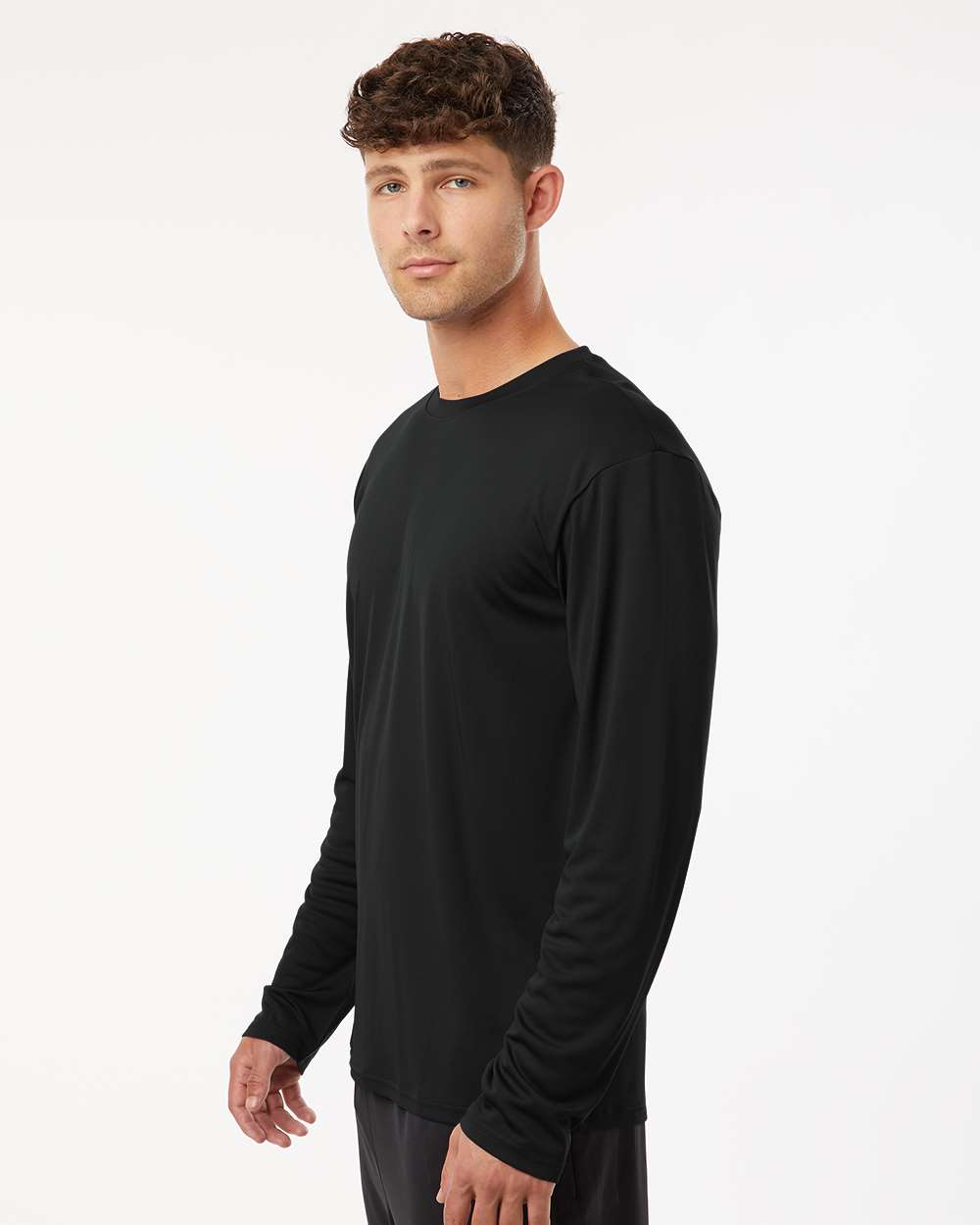 Unisex Pro-Lock Performance Long Sleeve T-Shirt - OnModelSide - B00496502 - Black