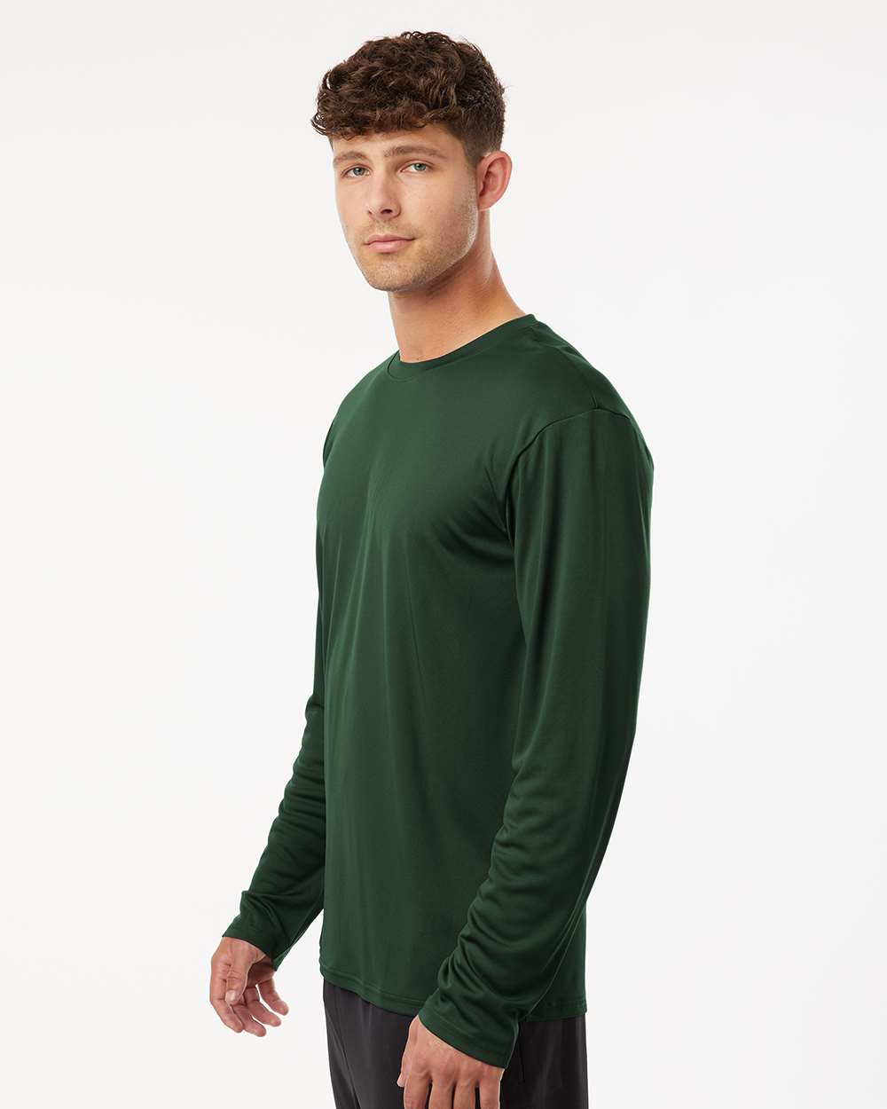 Unisex Pro-Lock Performance Long Sleeve T-Shirt - OnModelSide - B00496542 - Forest Green
