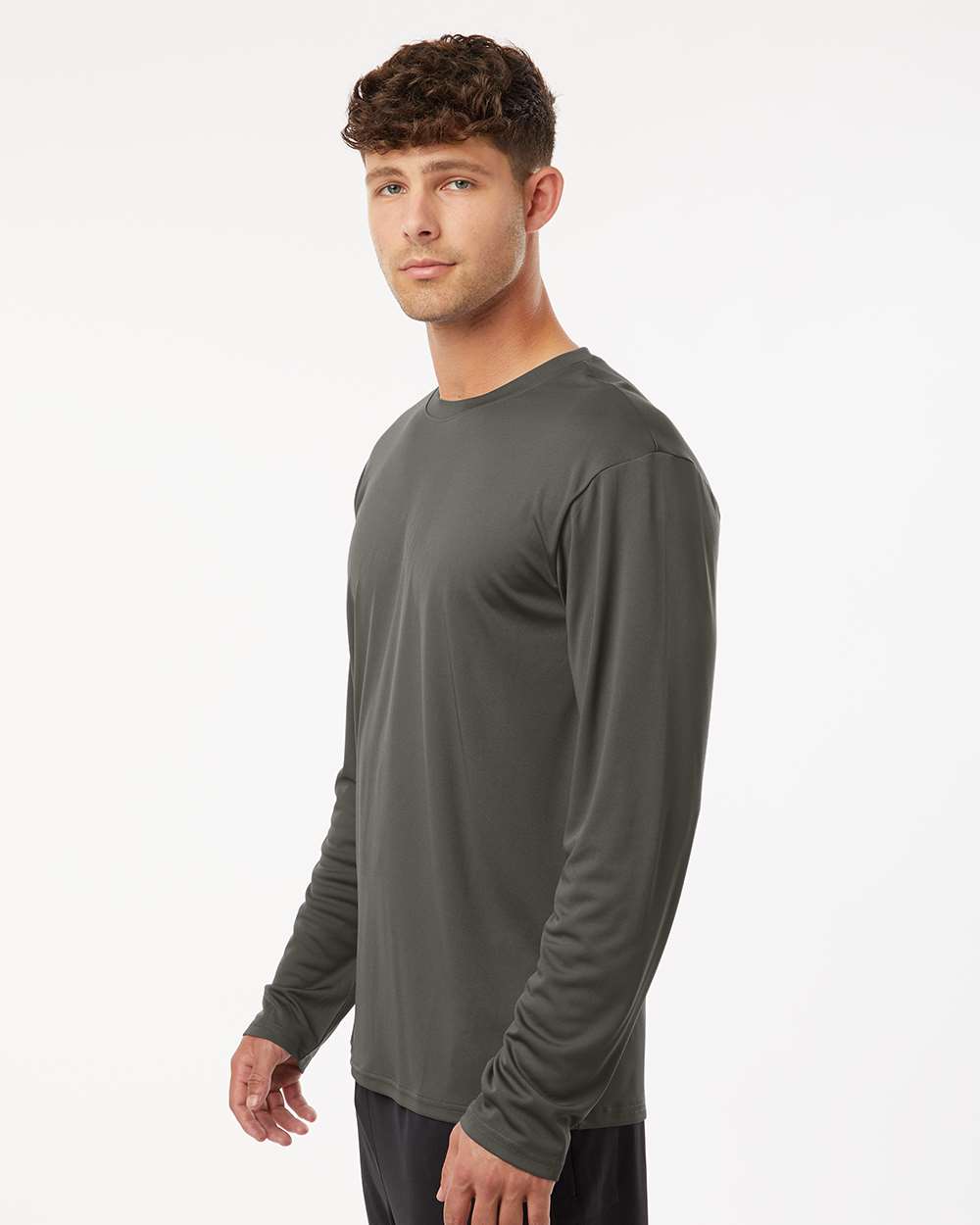 Unisex Pro-Lock Performance Long Sleeve T-Shirt - OnModelSide - B00496592 - Charcoal
