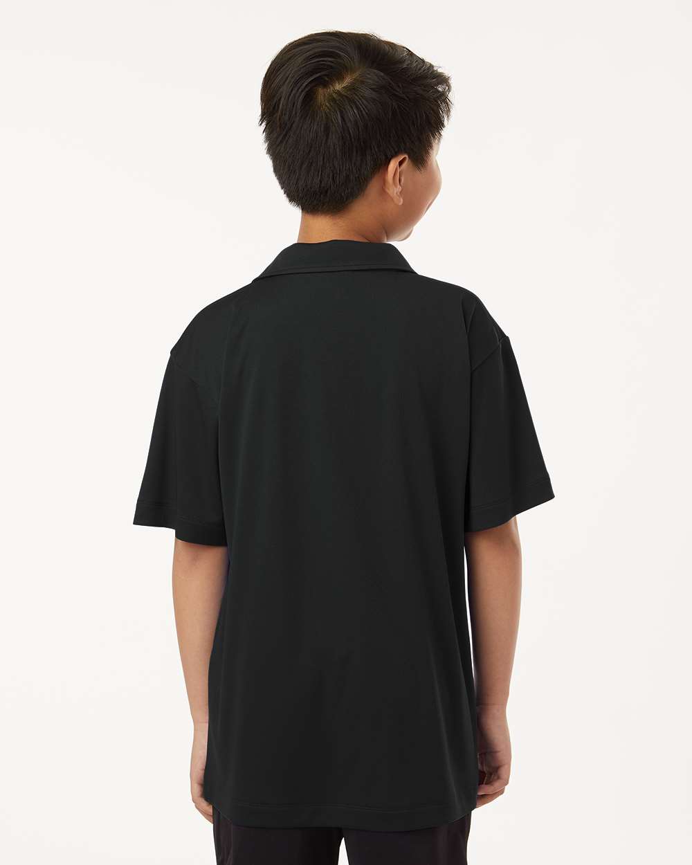 Youth Pro-Lock Performance Polo - OnModelBack - B00696502 - Black