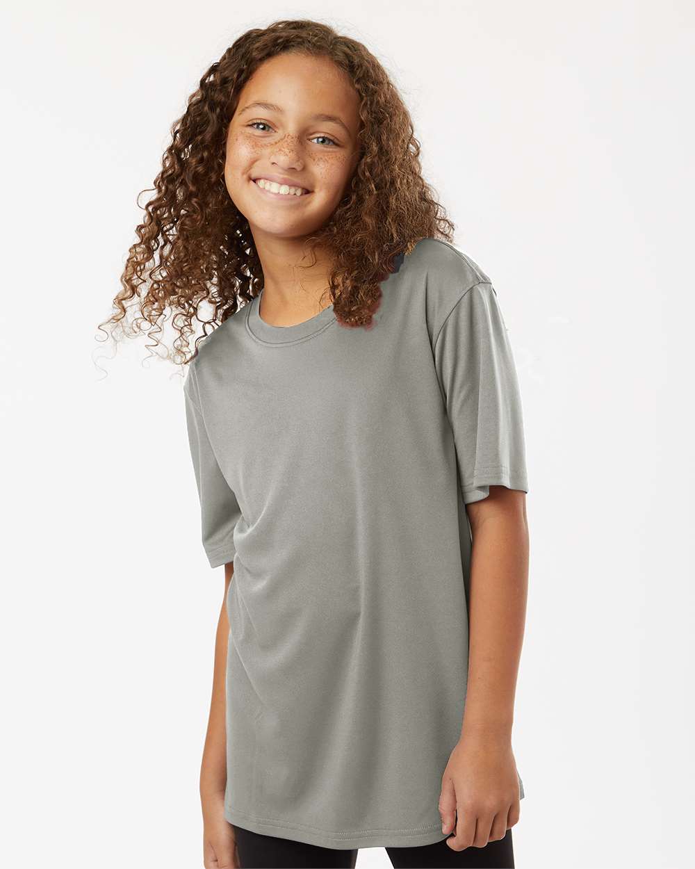 Youth Pro-Lock Performance T-Shirt - OnModelFront - B00896102 - Greystone