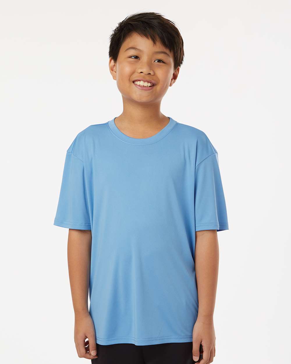 Youth Pro-Lock Performance T-Shirt - OnModelFront - B00896252 - Carolina Blue