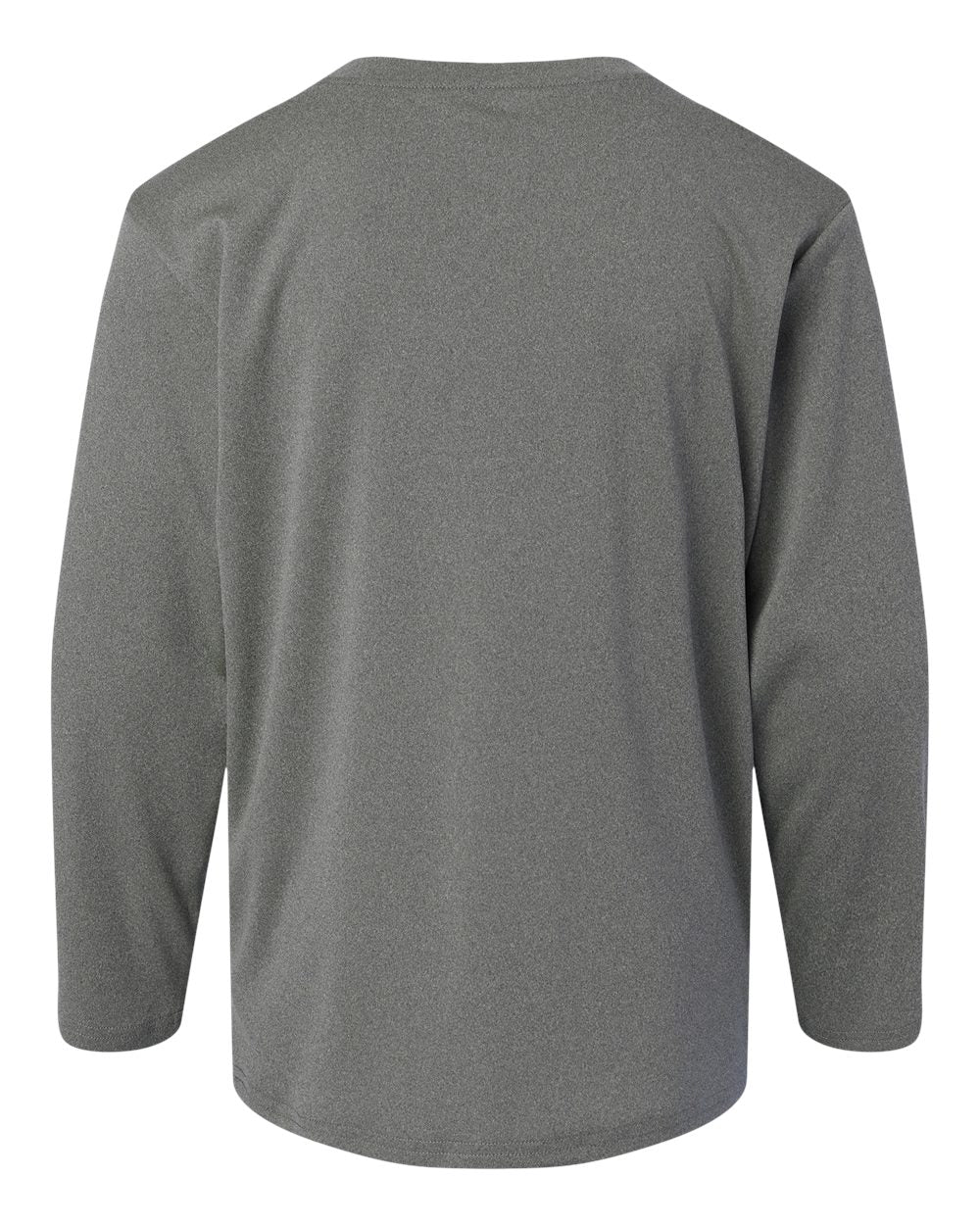 Youth Pro-Lock Performance Long Sleeve T-Shirt - Back - B00996112 - Heather Granite