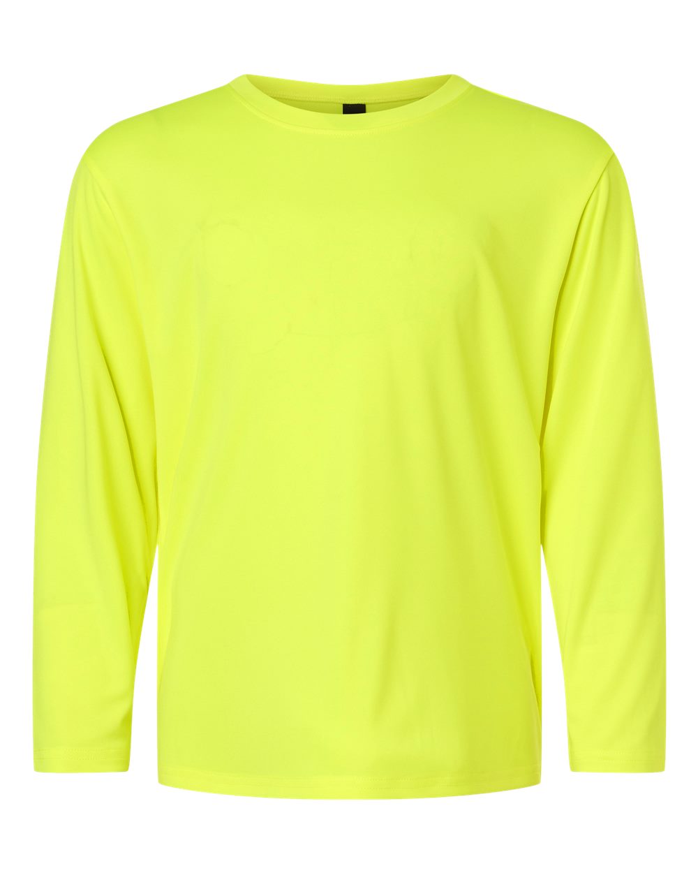 Youth Pro-Lock Performance Long Sleeve T-Shirt - Front - B00996142 - Neon Yellow