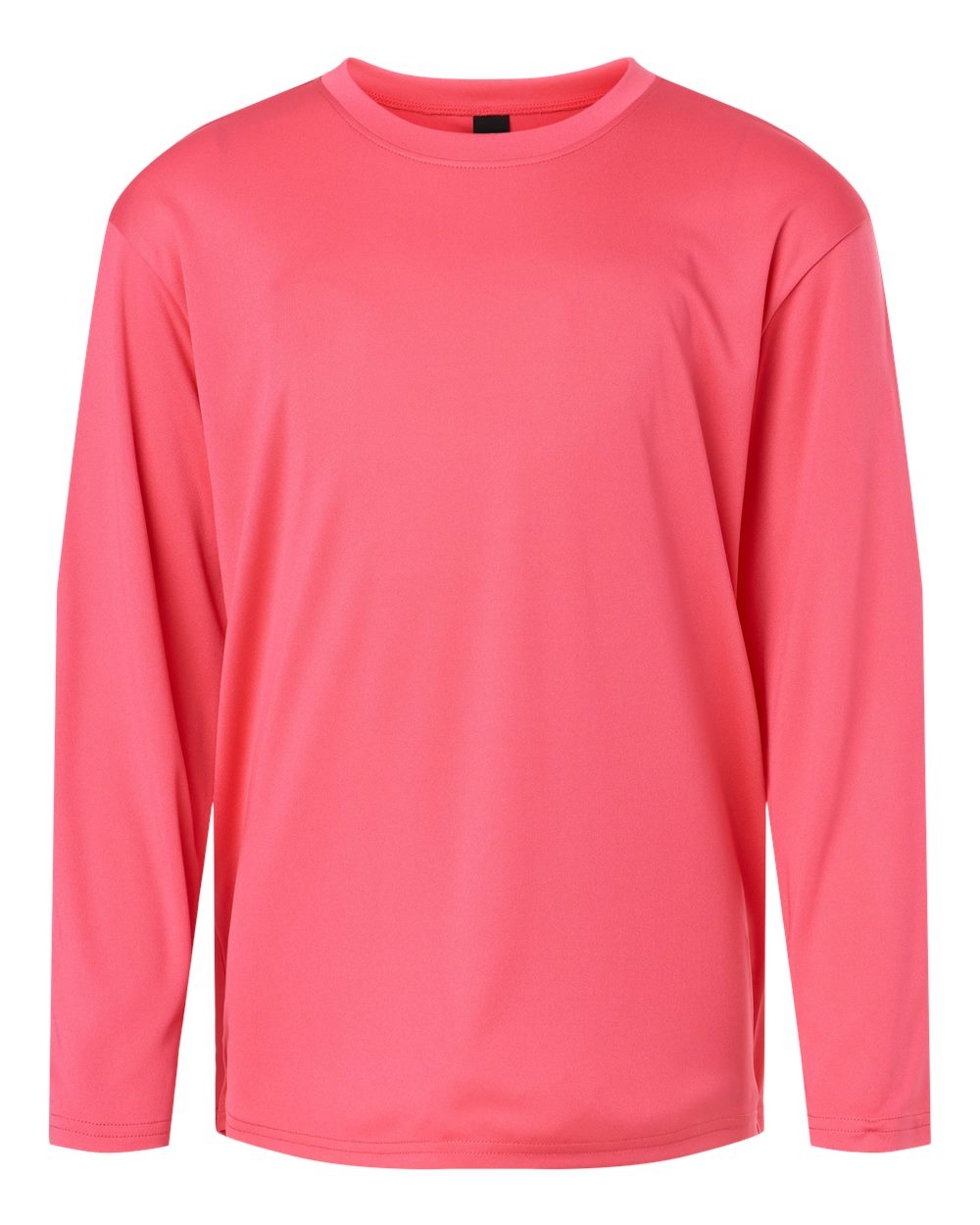 Youth Pro-Lock Performance Long Sleeve T-Shirt - Front - B00996302 - Bright Pink
