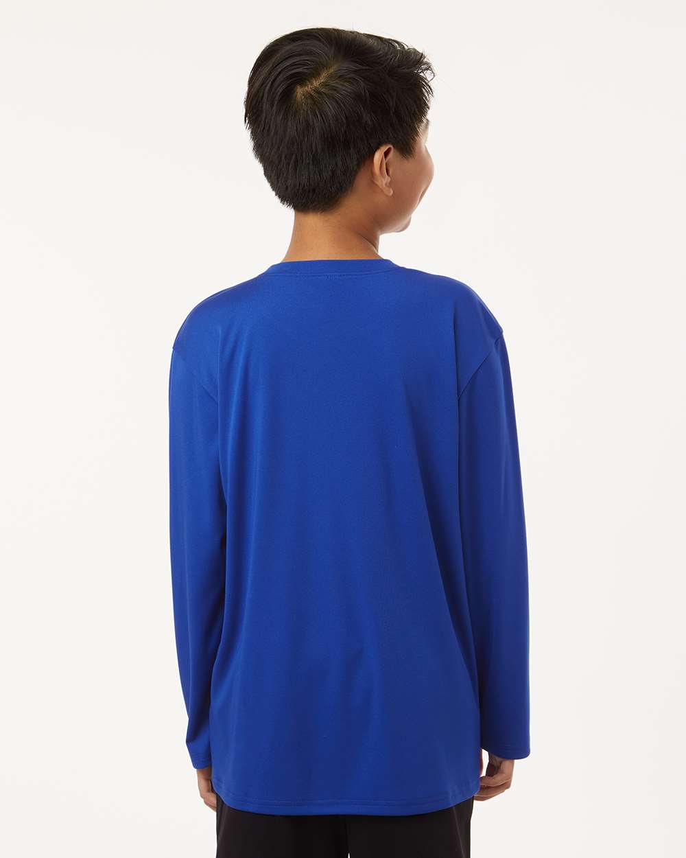 Youth Pro-Lock Performance Long Sleeve T-Shirt - OnModelBack - B00996152 - Royal