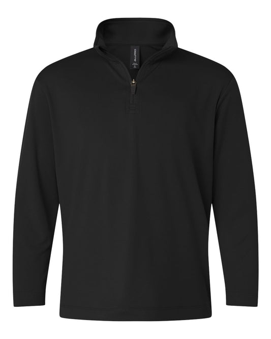 Youth Pro-Lock Performance Quarter-Zip Pullover - Front - B01396502 - Black