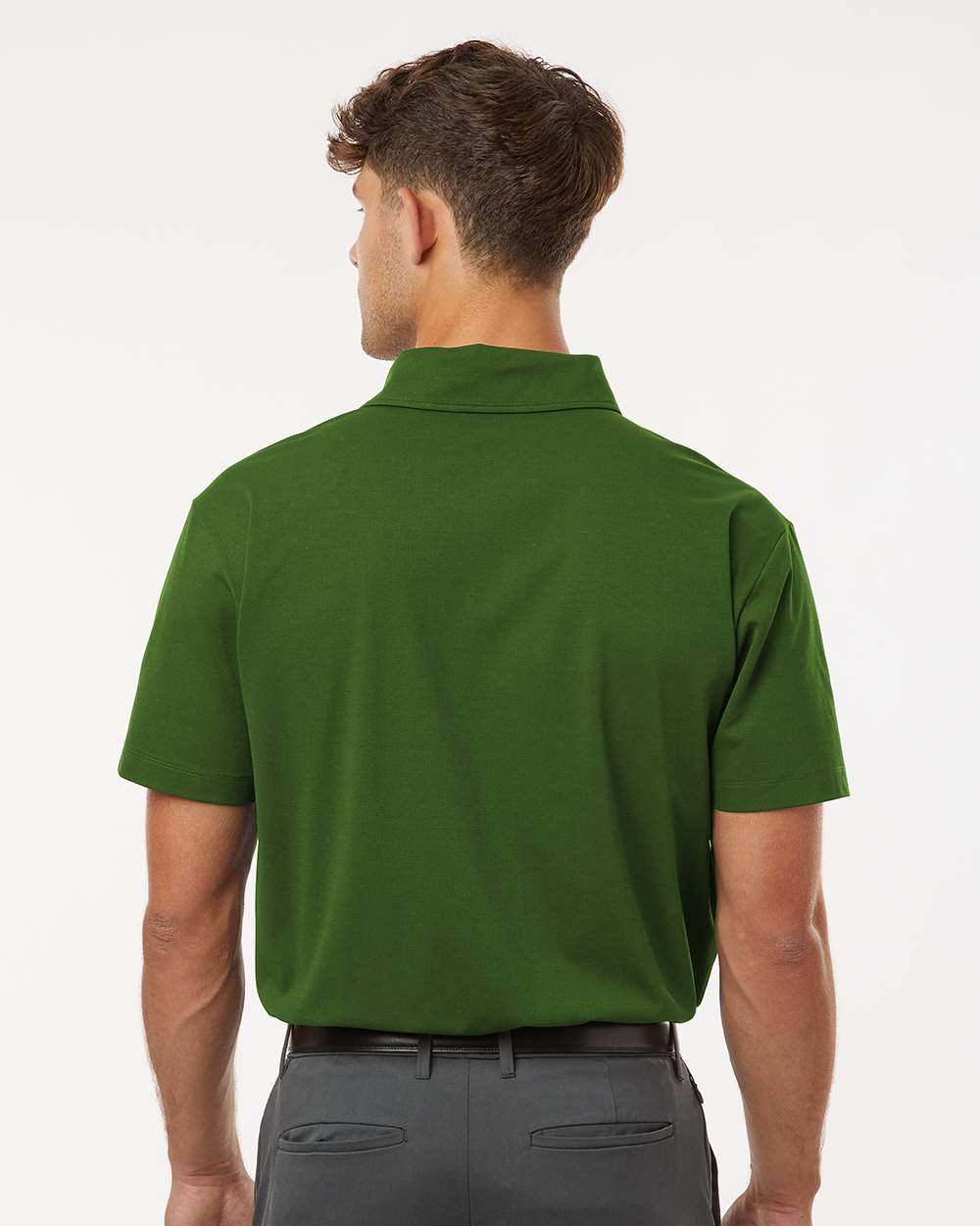 Men's Pro-Flex Sorona® Polo - OnModelBack - B01496542 - Olive Green