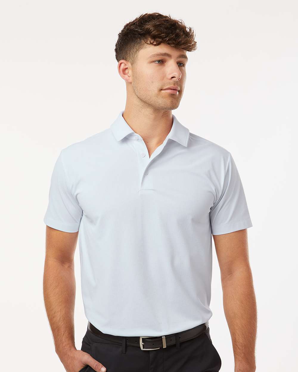 Men's Pro-Flex Sorona® Polo - OnModelFront - B01496002 - White