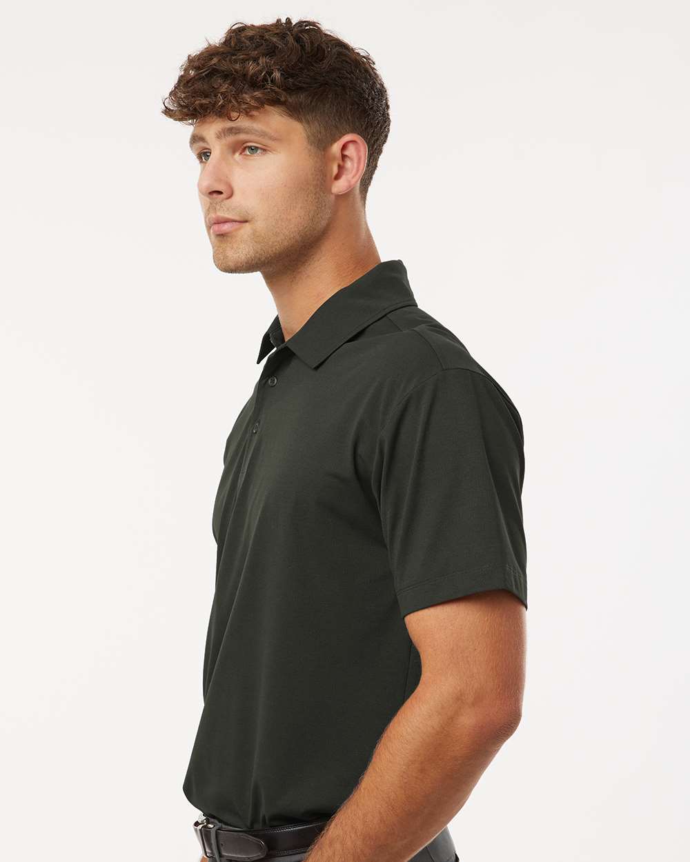 Men's Pro-Flex Sorona® Polo - OnModelSide - B01496102 - Smoke