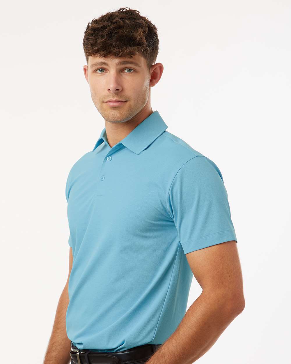 Men's Pro-Flex Sorona® Polo - OnModelSide - B01496252 - Cloud Blue