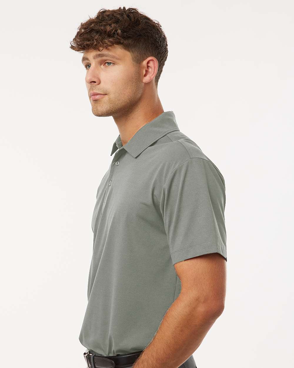 Men's Pro-Flex Sorona® Polo - OnModelSide - B01496592 - Greystone