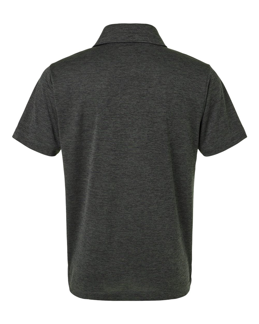 Men's Performance Mélange Polo - Back - B01696502 - Black Melange