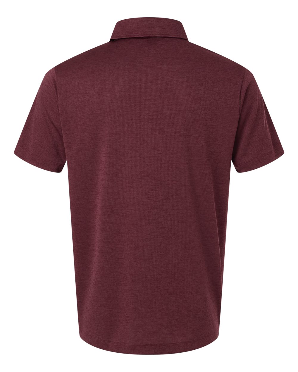Men's Performance Mélange Polo - Back - B01696532 - Maroon Melange