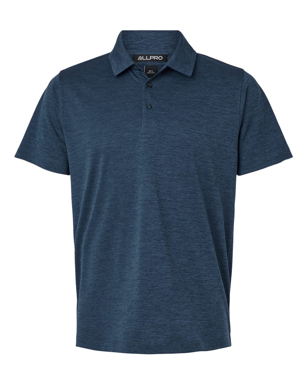 Men's Performance Mélange Polo - Front - B01696652 - Navy Melange