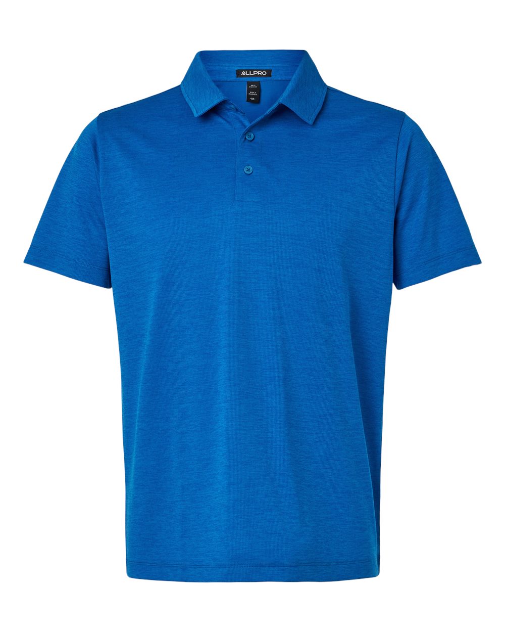Men's Performance Mélange Polo - Front - B01696752 - Royal Melange