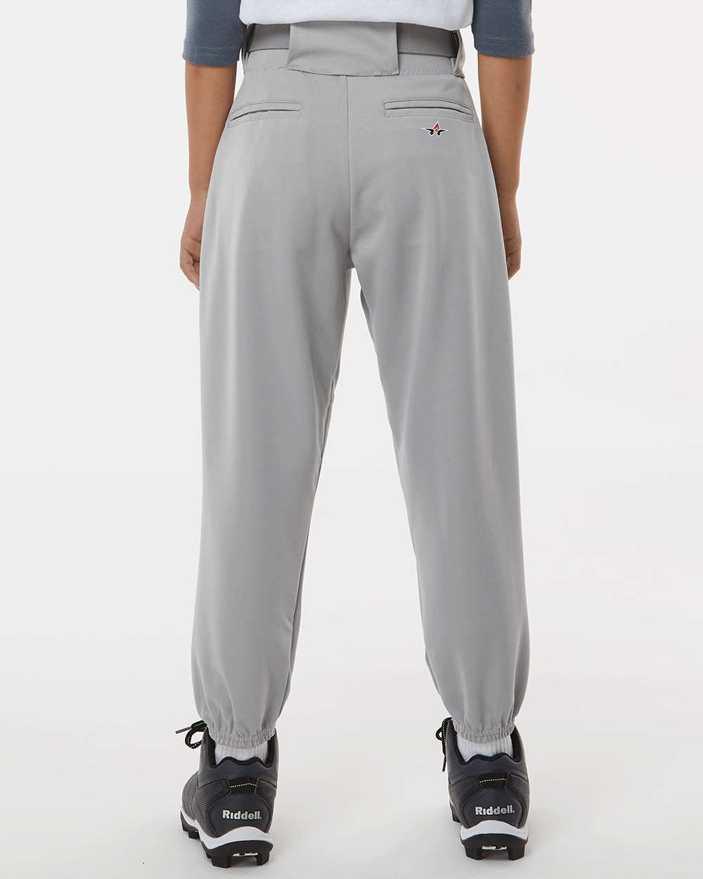 Youth Baseball Pants - OnModelBack - B40585581 - Grey