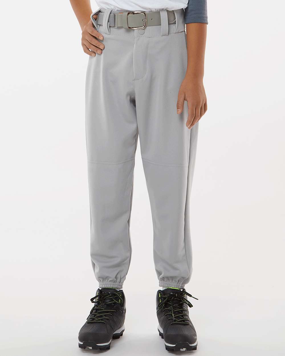 Youth Baseball Pants - OnModelFront - B40585581 - Grey