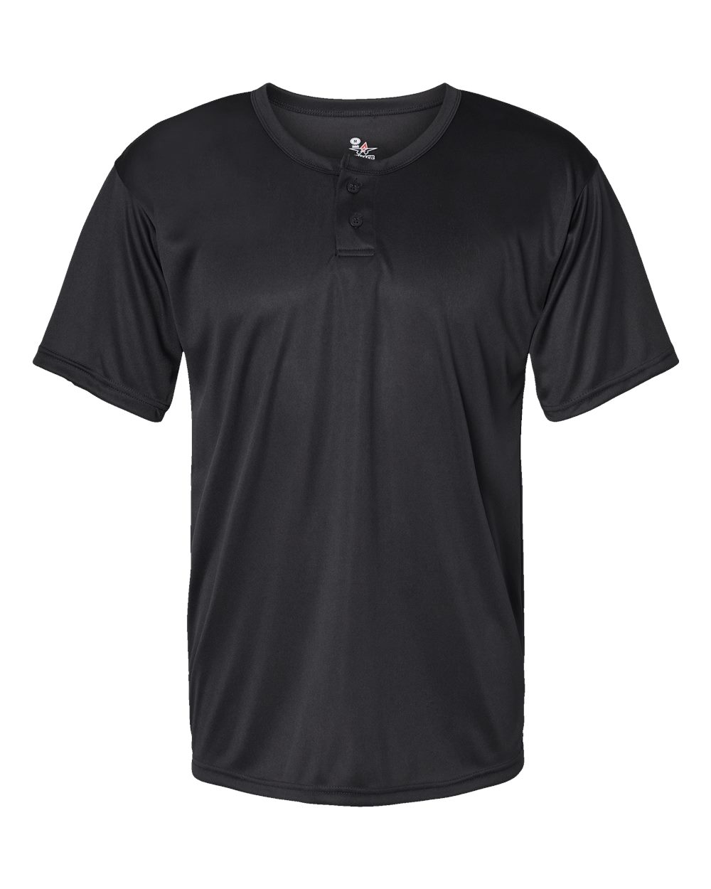 Men's B-Core Placket Jersey - Front - B03985503 - Black
