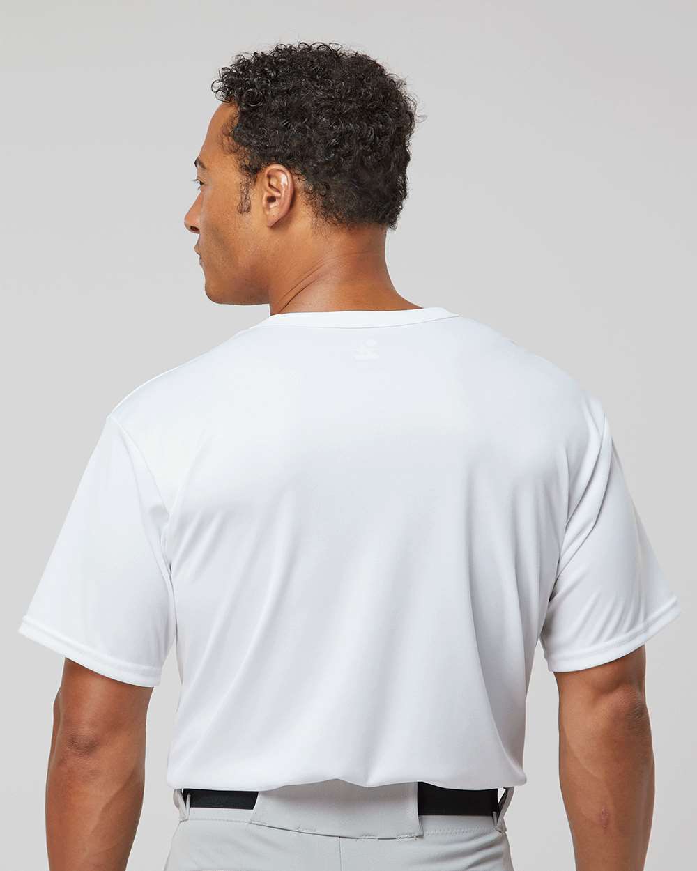 Men's B-Core Placket Jersey - OnModelBack - B03985003 - White