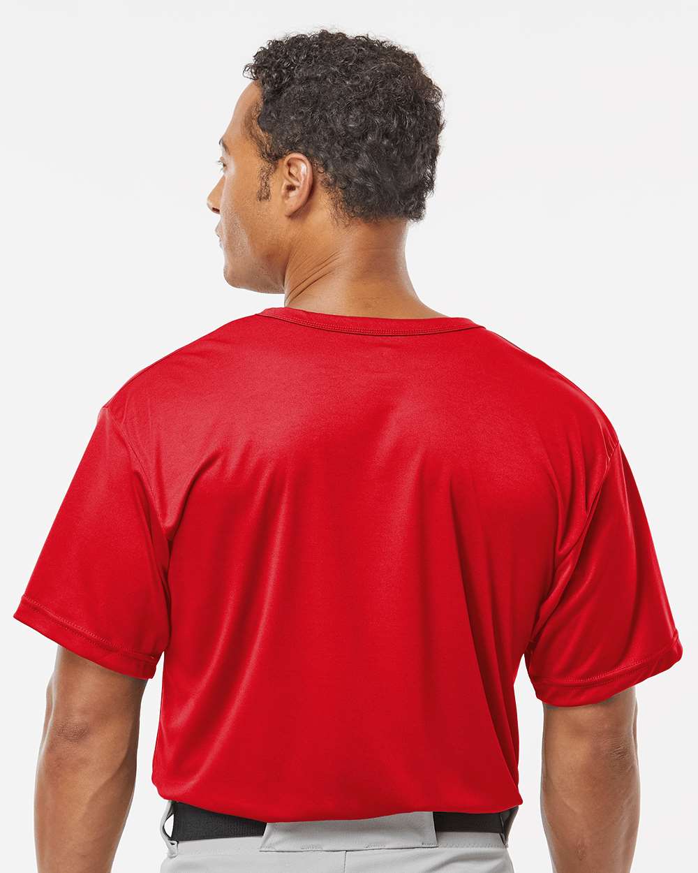 Men's B-Core Placket Jersey - OnModelBack - B03985703 - Red