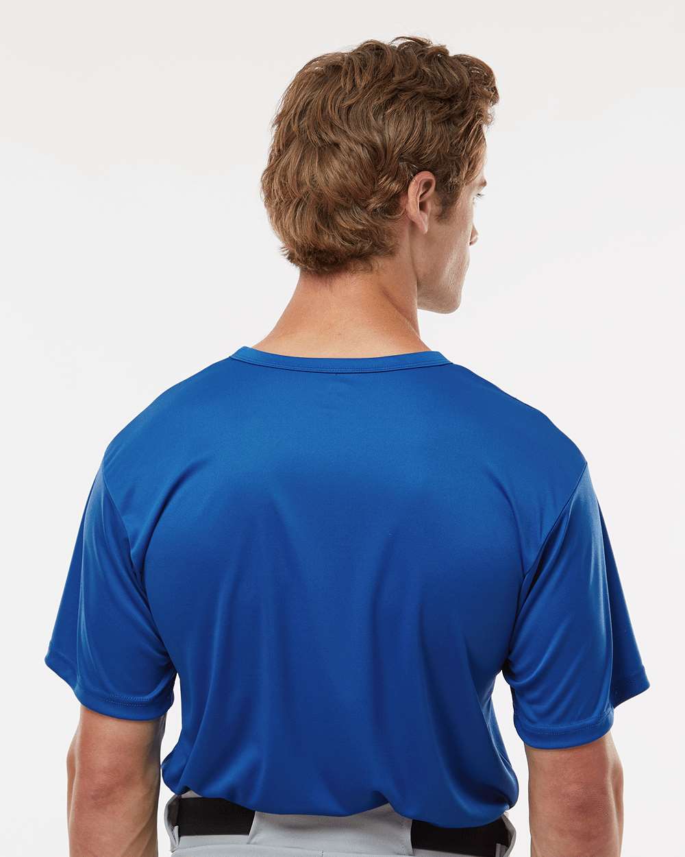 Men's B-Core Placket Jersey - OnModelBack - B03985753 - Royal