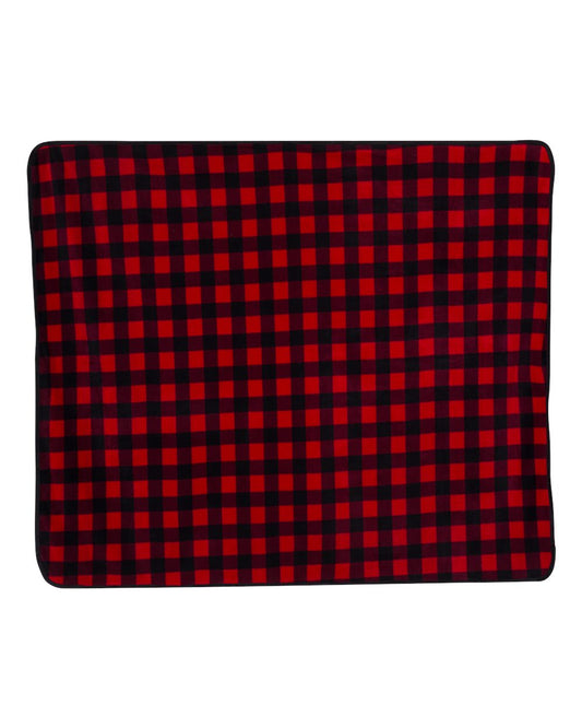 Polyester/Nylon Patterned Picnic Blanket - Front - B16066700 - Red Buffalo