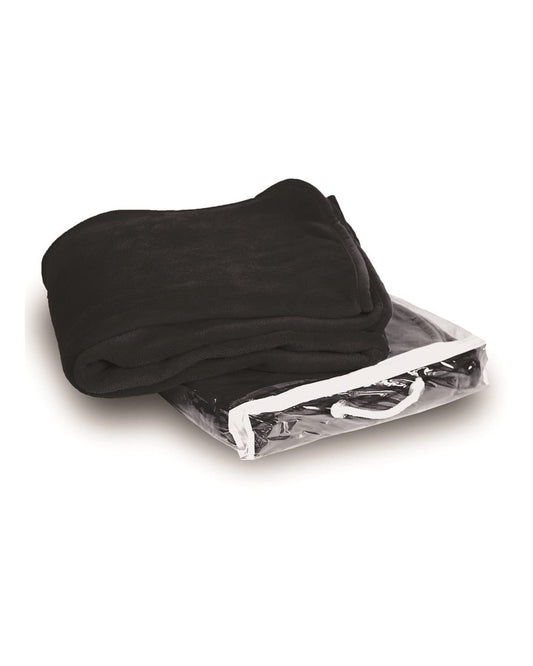 Micro Coral Fleece Blanket - Front - B16266500 - Black