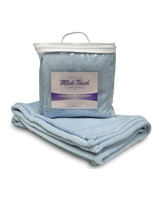 Mink Touch Luxury Baby Blanket - Front - B16866250 - Baby Blue