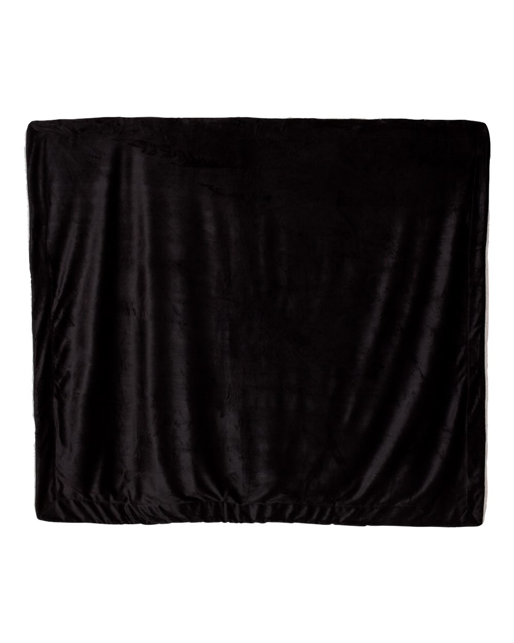 Oversized Mink Sherpa Blanket - Front - B17066500 - Black
