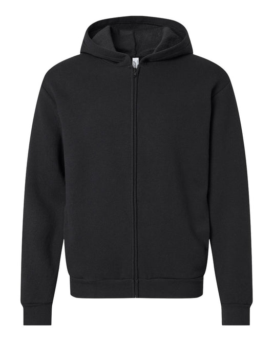Unisex ReFlex Fleece Full-Zip Hoodie - Front - B02727502 - Black