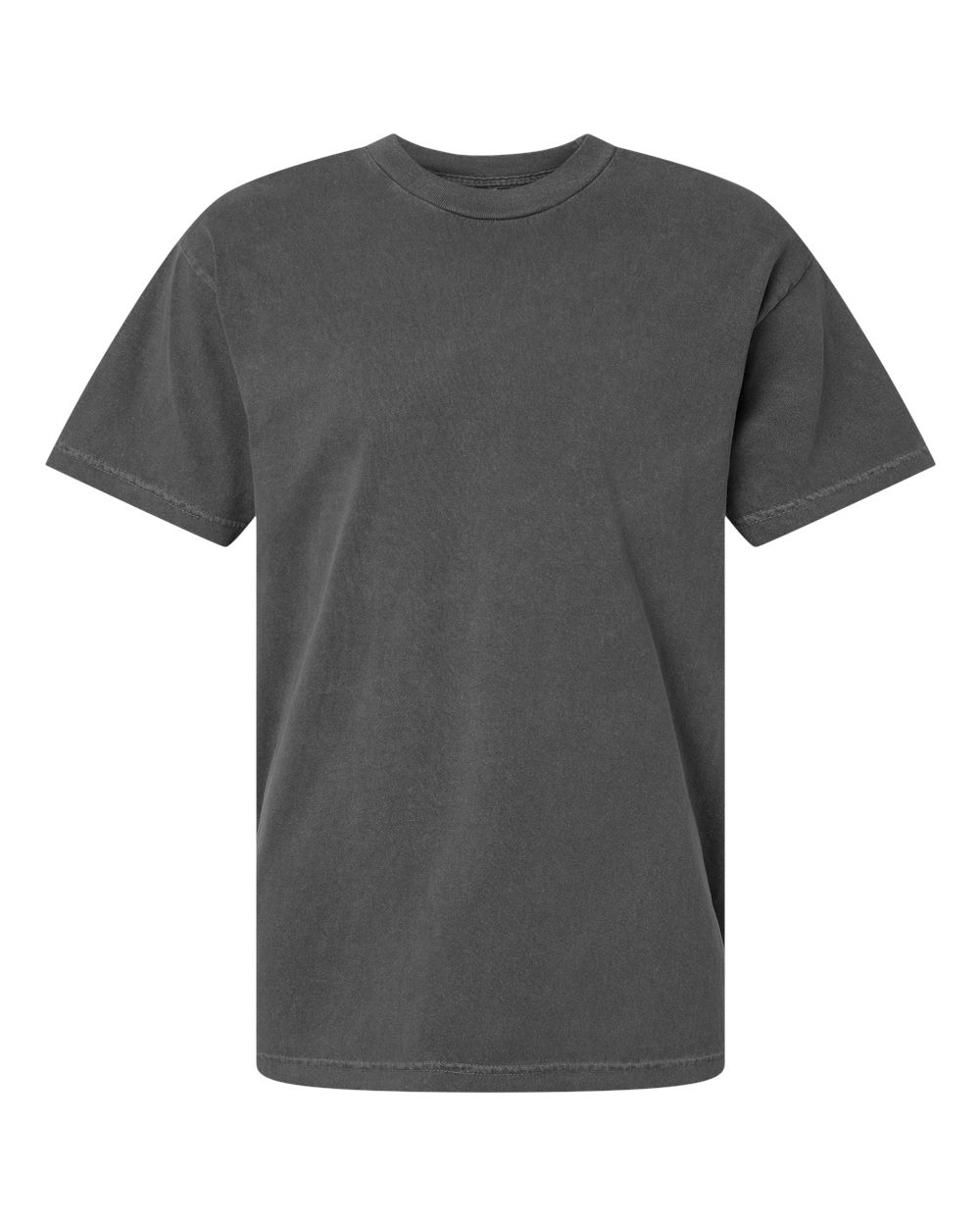 Garment-Dyed Heavyweight Cotton Tee - Front - B09827503 - Faded Black