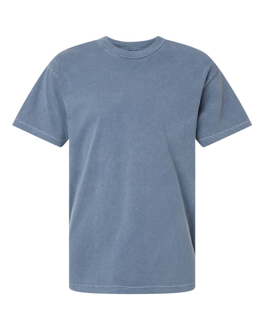 Garment-Dyed Heavyweight Cotton Tee - Front - B09827653 - Faded Navy