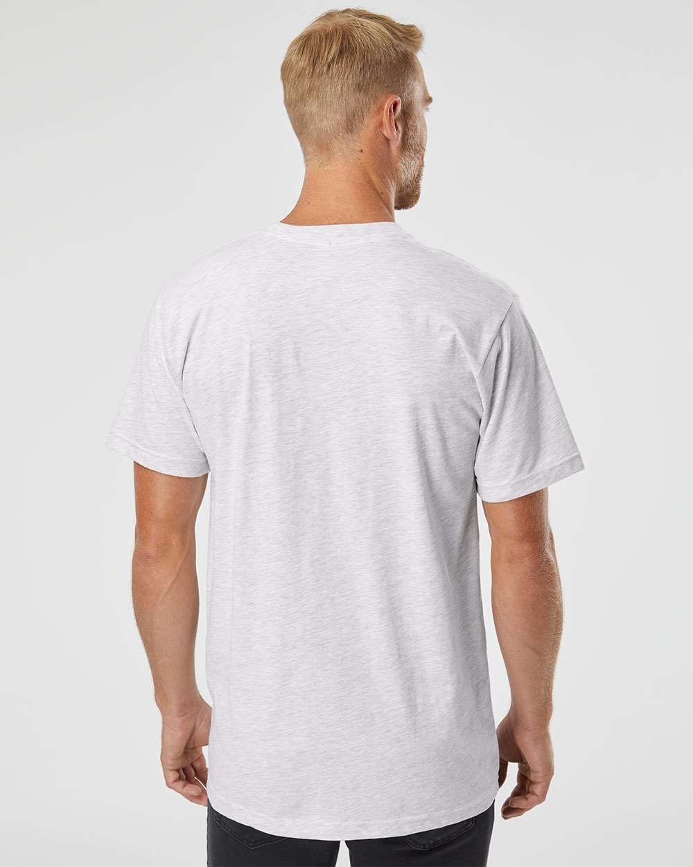 Fine Jersey Tee - OnModelBack - B00127022 - Ash Grey