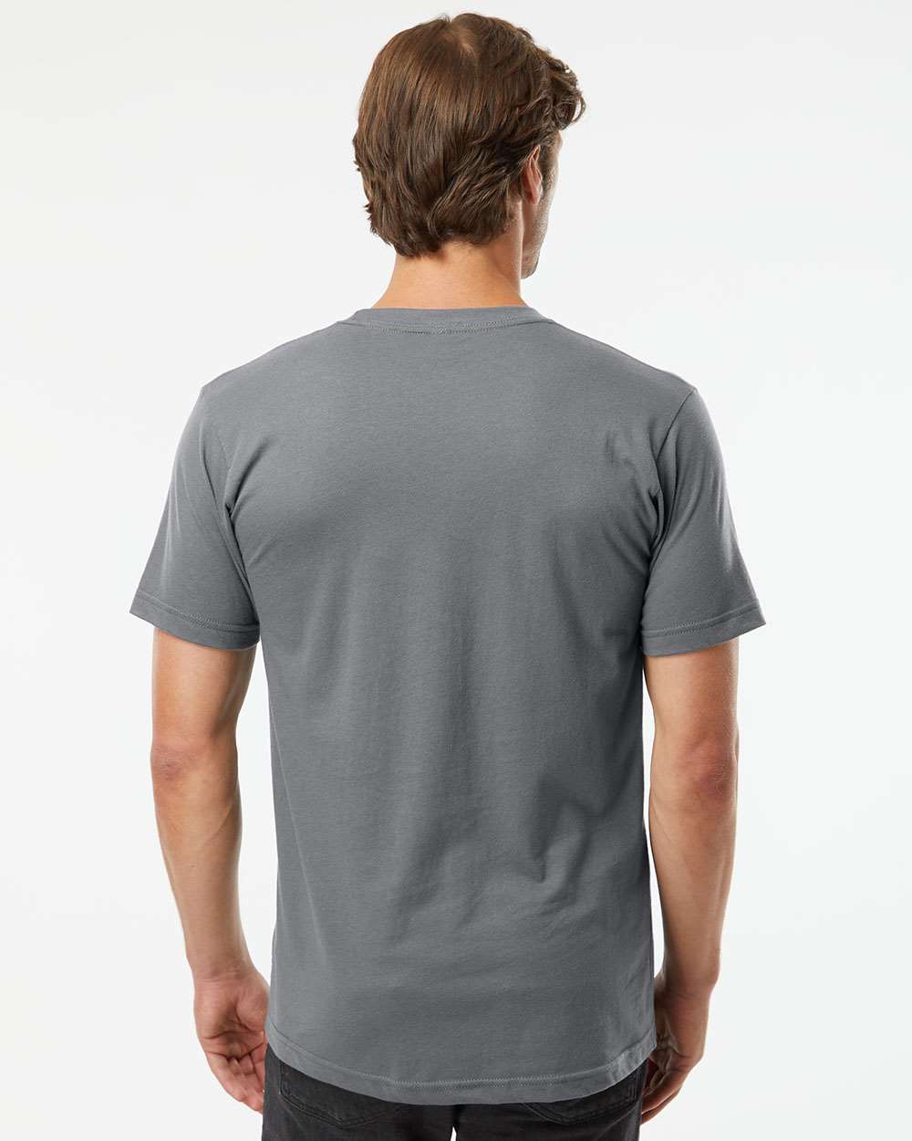 Fine Jersey Tee - OnModelBack - B00127092 - Asphalt